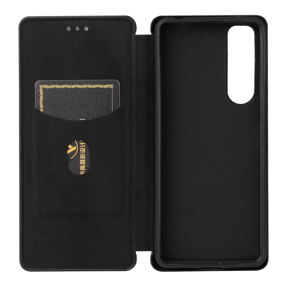  Sony Xperia 5 III Fodral Kolfiber Textur Svart