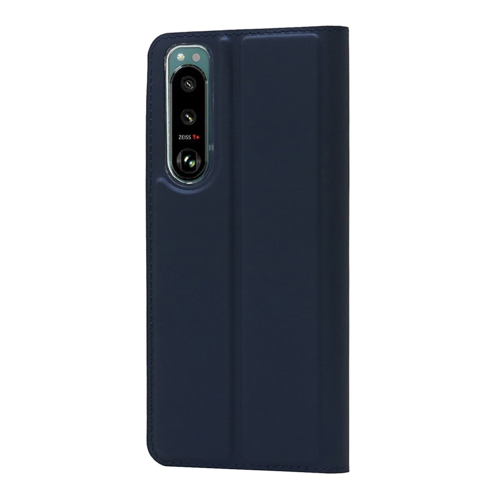  Sony Xperia 5 III Fodral Skin Touch Läder Blå