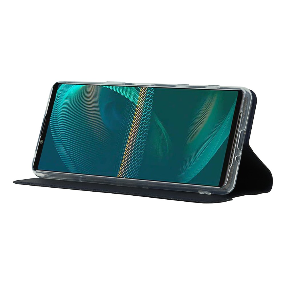 Sony Xperia 5 III Fodral Skin Touch Läder Blå