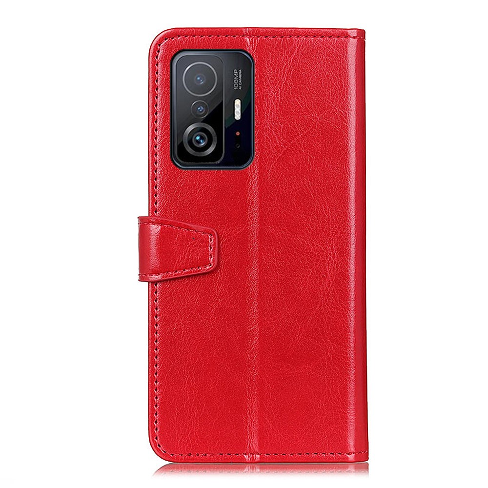  Xiaomi 11T / 11T Pro Fodral Läder Röd