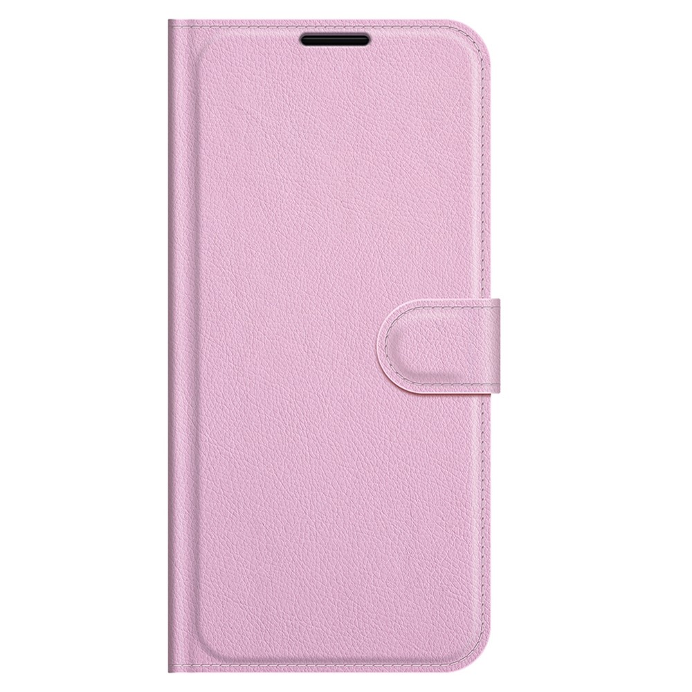  Samsung Galaxy A03s Fodral Litchi Läder Ljus Rosa