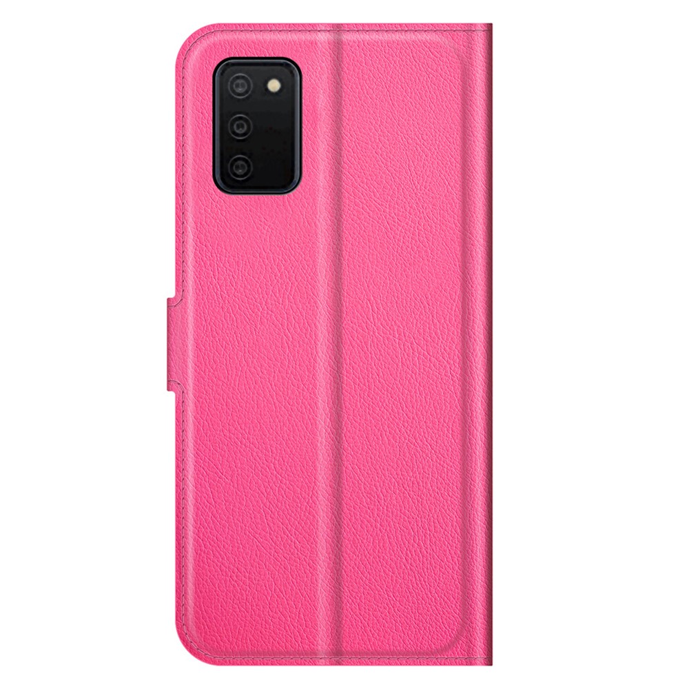  Samsung Galaxy A03s Fodral Litchi Läder Rosa