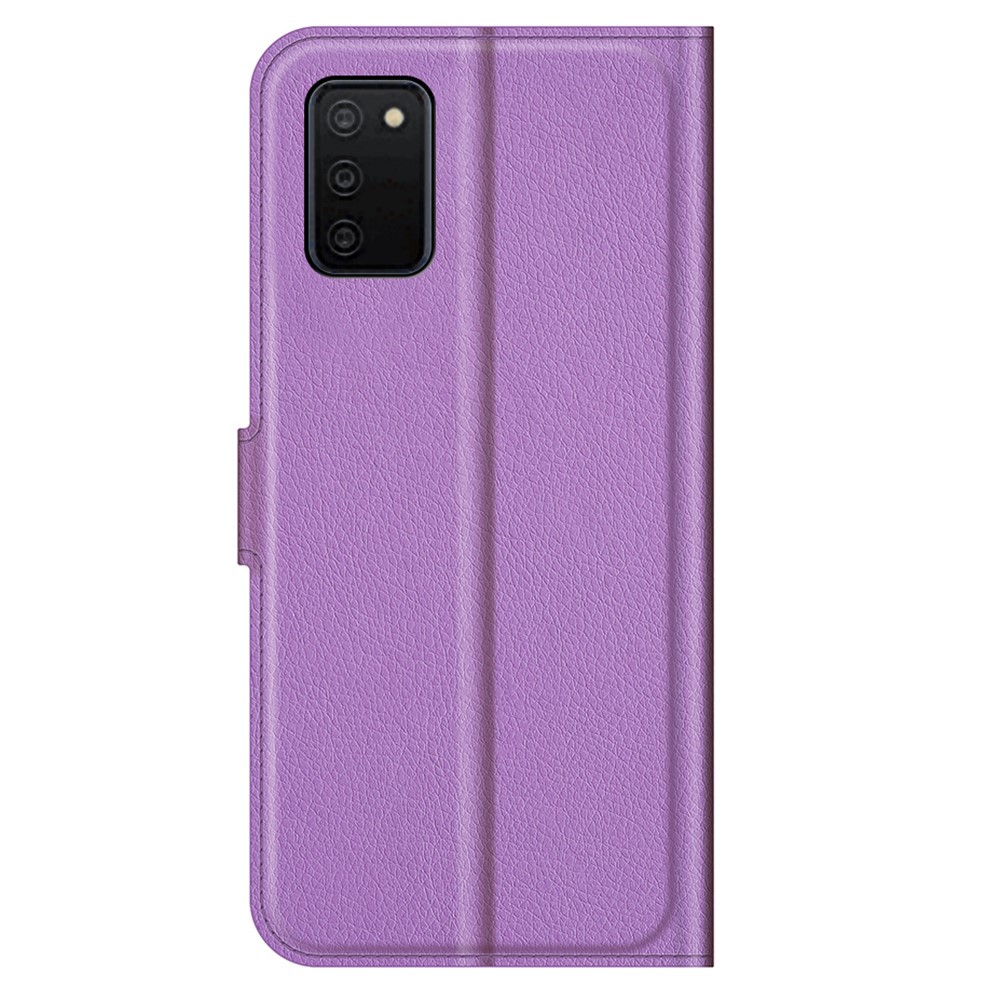  Samsung Galaxy A03s Fodral Litchi Läder Lila