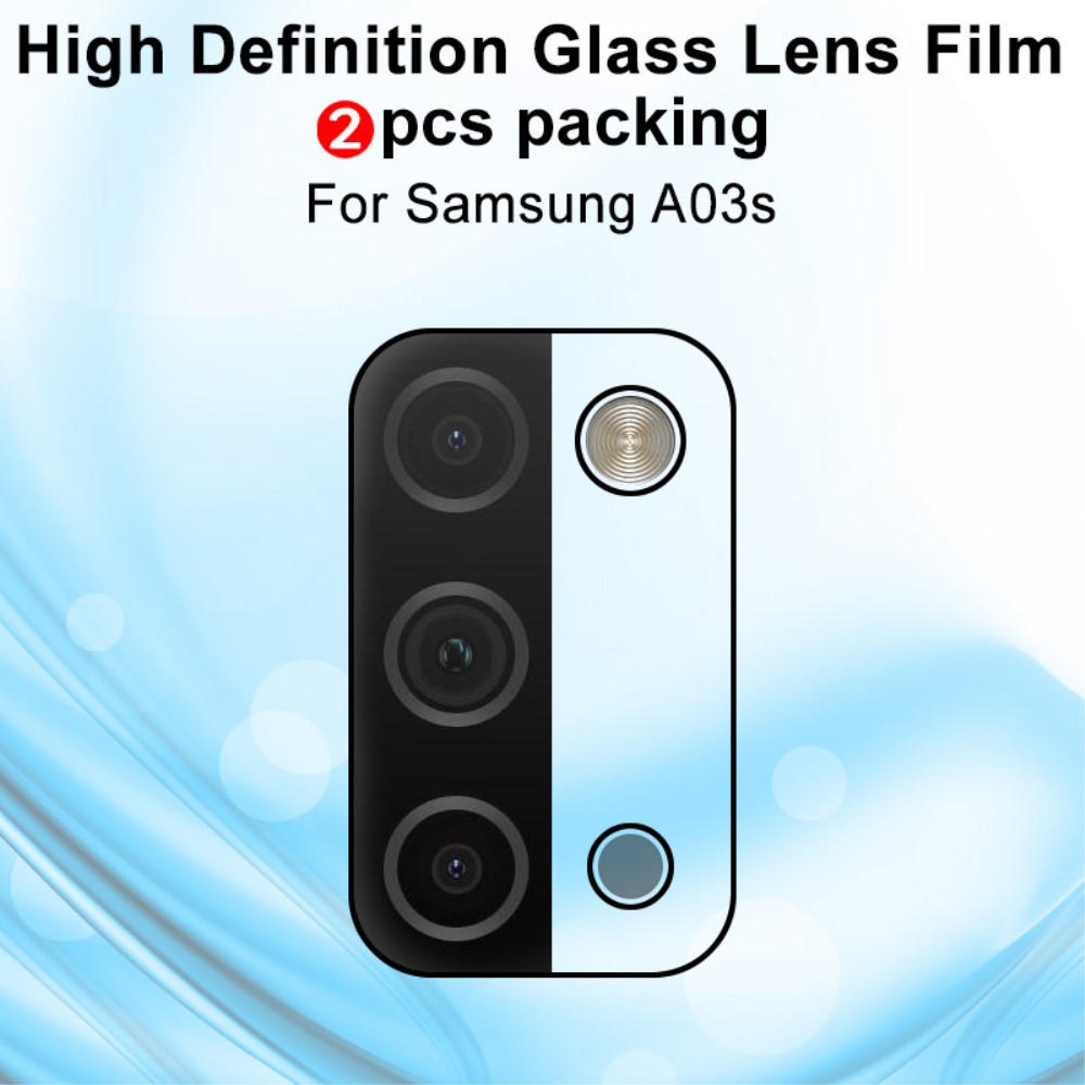 IMAK IMAK Samsung Galaxy A03s Linsskydd 2-PACK Härdat Glas