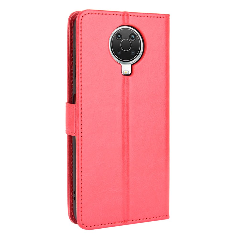  Nokia G10 / G20 Fodral Crazy Horse Läder Röd