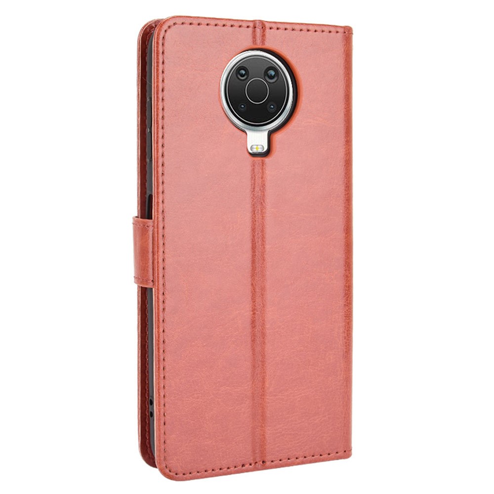  Nokia G10 / G20 Fodral Crazy Horse Läder Brun