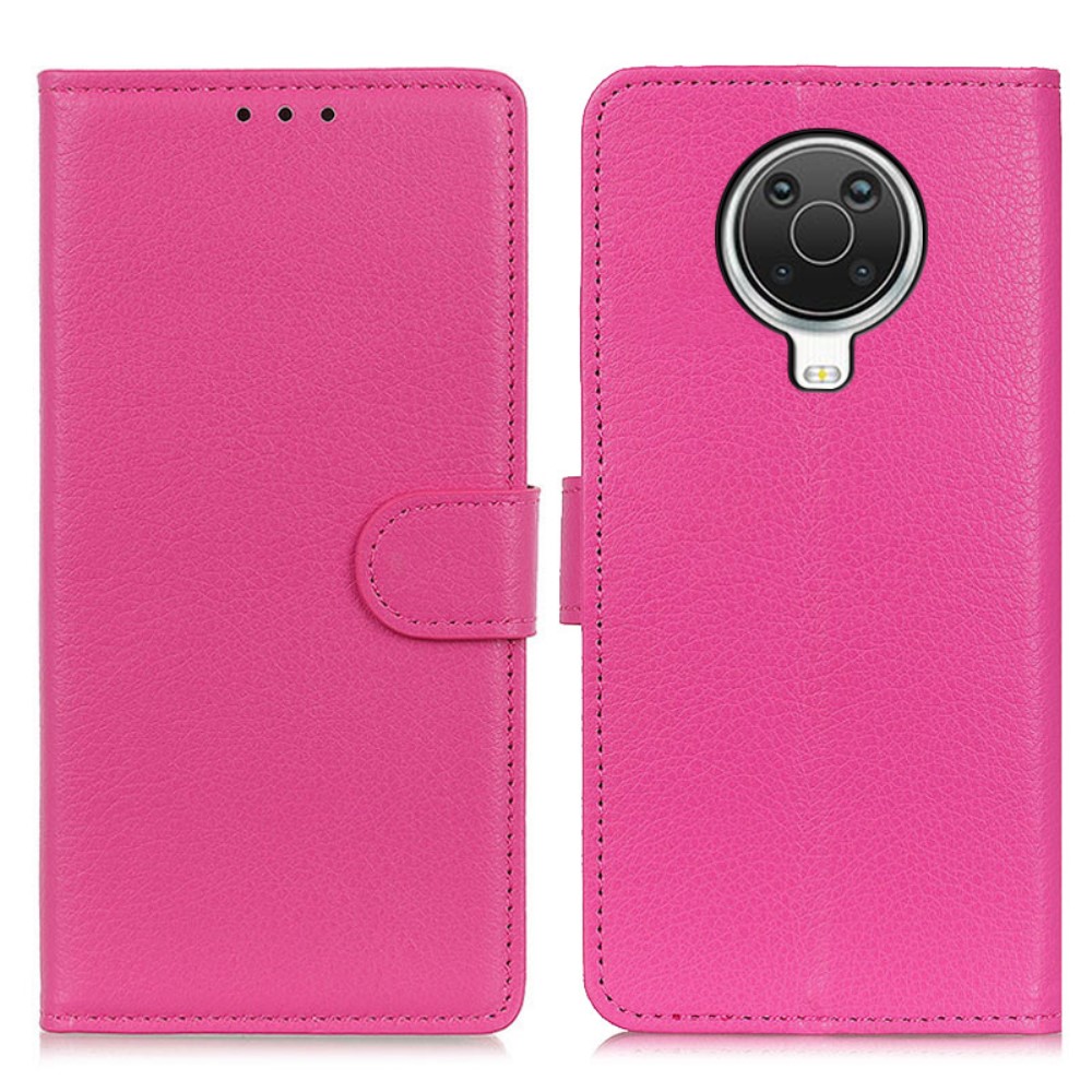  Nokia G10 / G20 Fodral Litchi Läder Rosa