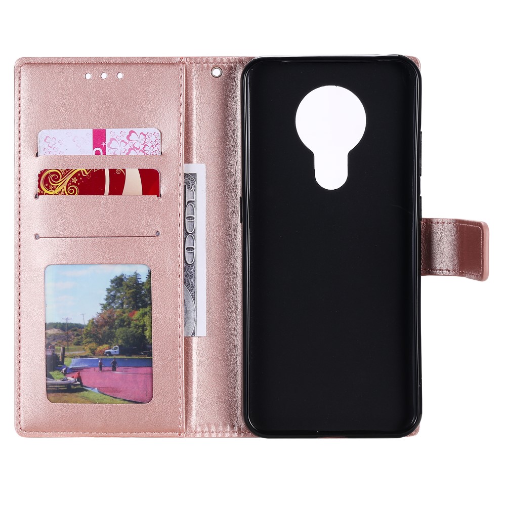  Nokia G10 / G20 Fodral Tryckt Mandala Läder Roséguld