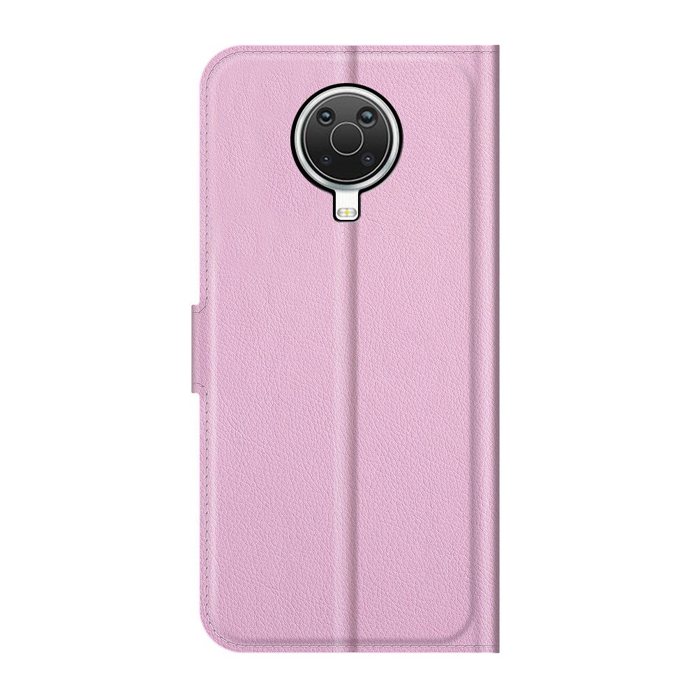  Nokia G10 / G20 Fodral Litchi Läder Ljus Rosa