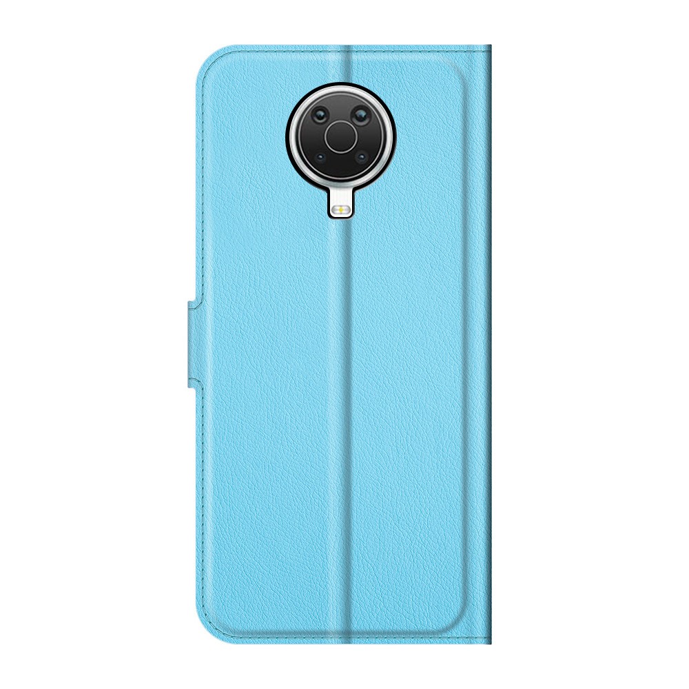  Nokia G10 / G20 Fodral Litchi Läder Ljus Blå