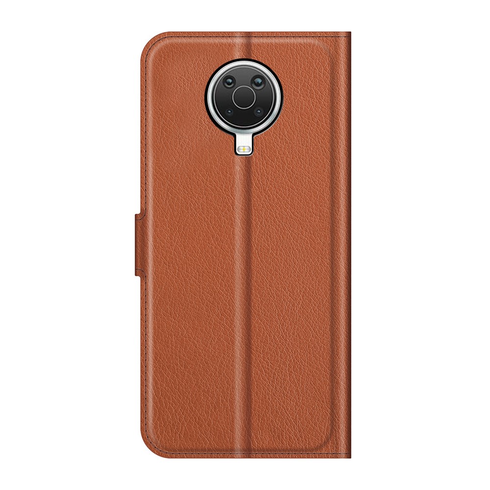  Nokia G10 / G20 Fodral Litchi Läder Brun