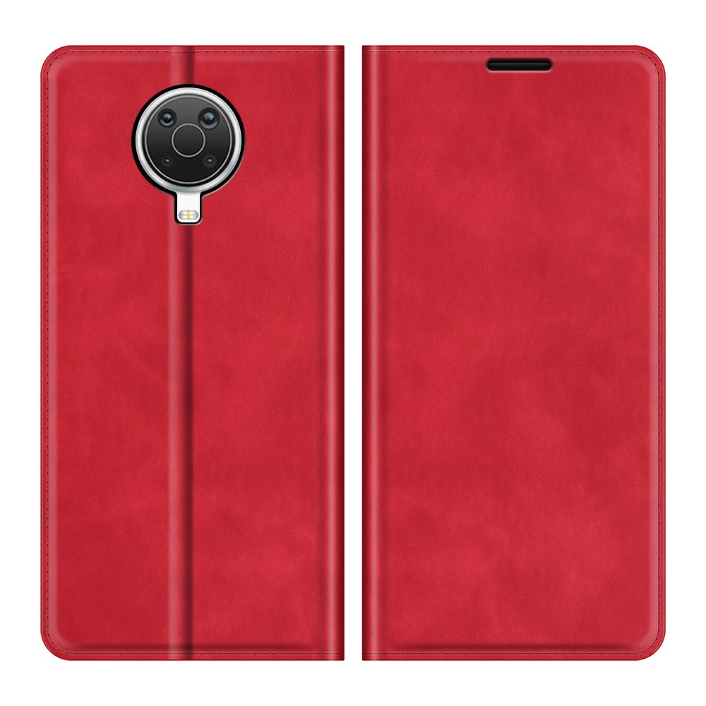  Nokia G10 / G20 Fodral Skin Touch Läder Röd