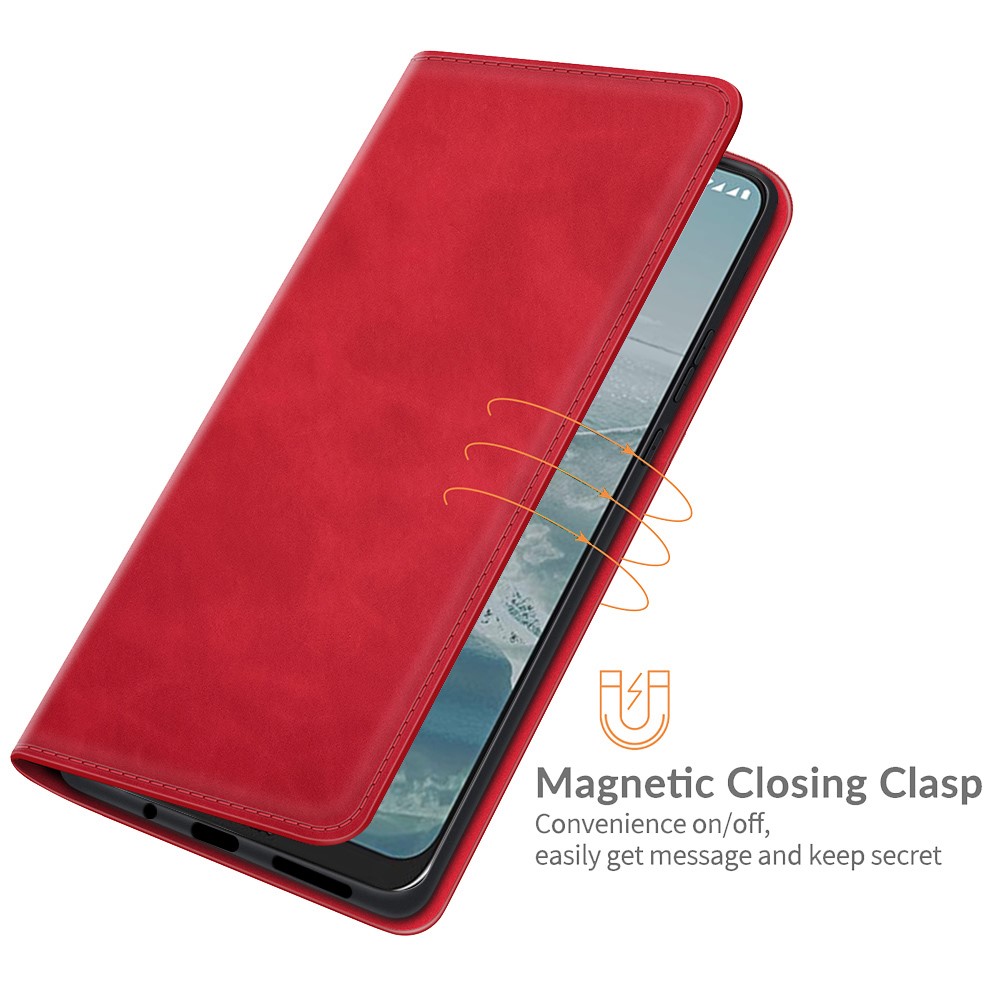  Nokia G10 / G20 Fodral Skin Touch Läder Röd