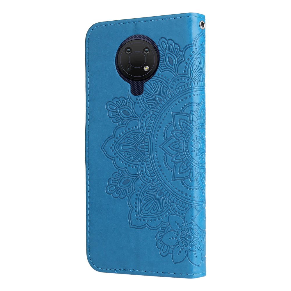  Nokia G10 / G20 Fodral Mandala Läder Blå