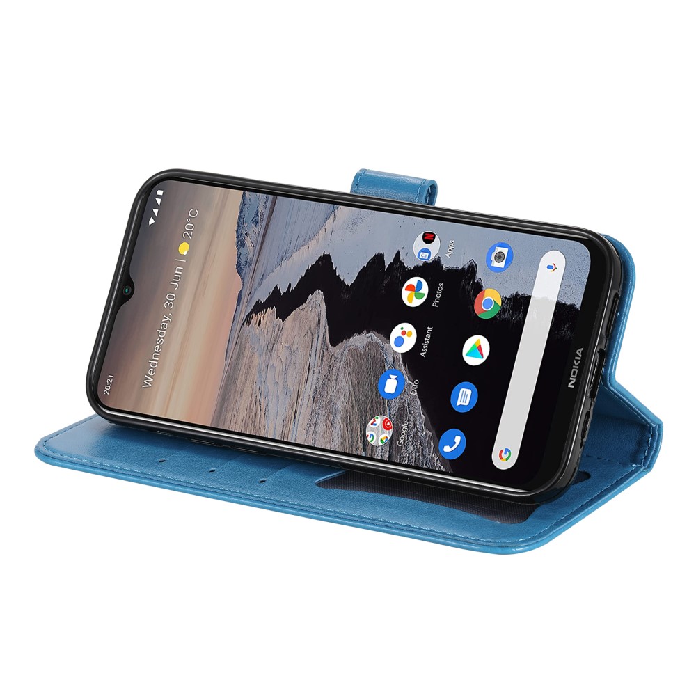  Nokia G10 / G20 Fodral Mandala Läder Blå