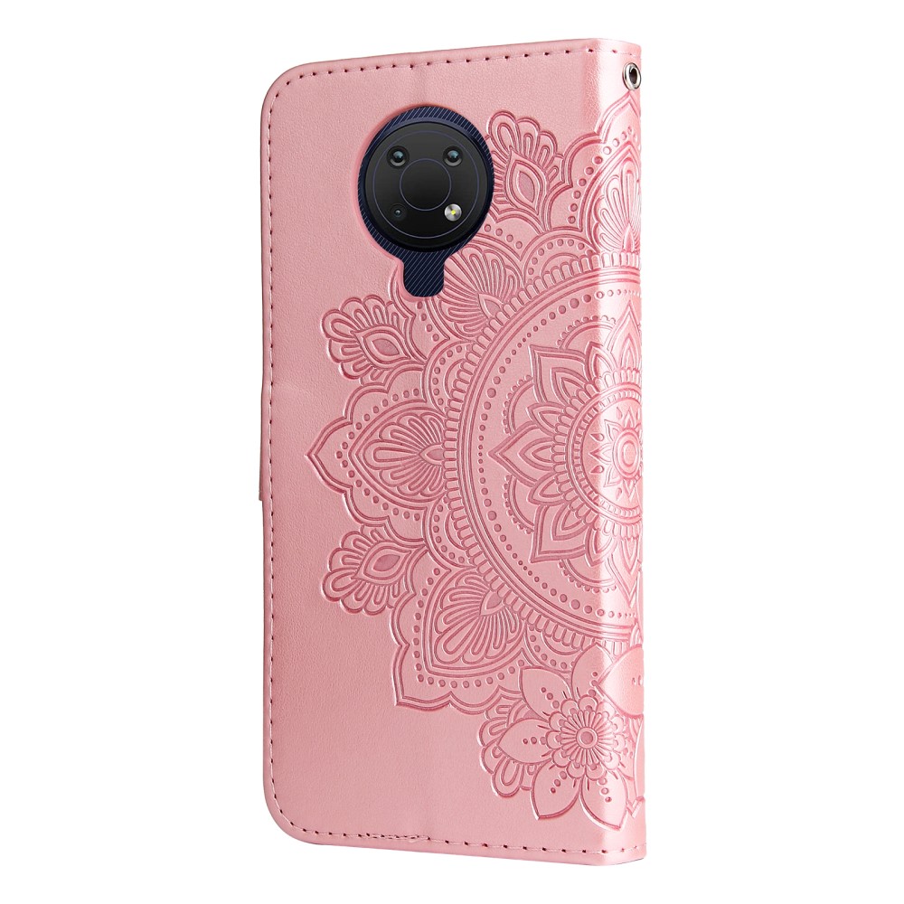  Nokia G10 / G20 Fodral Mandala Läder Roséguld