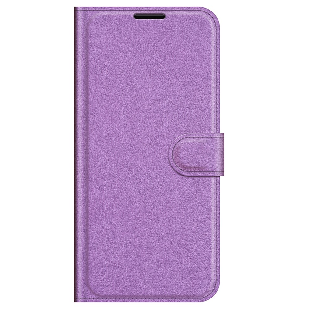  iPhone 13 Fodral Litchi Textur Lila