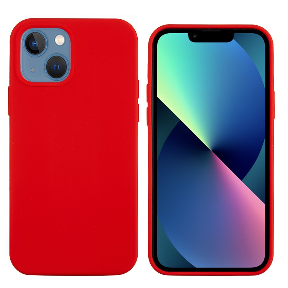  iPhone 13 Skal Liquid Silikon Röd