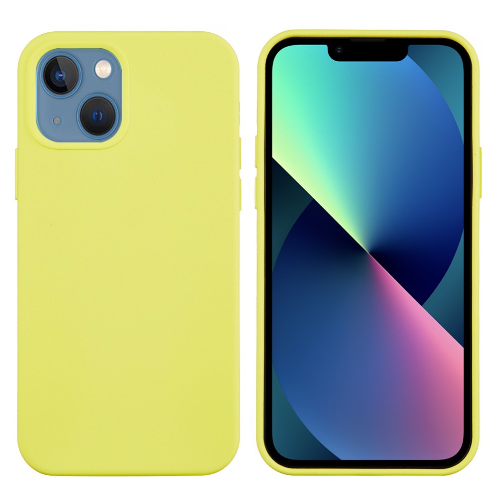  iPhone 13 Skal Liquid Silikon Gul