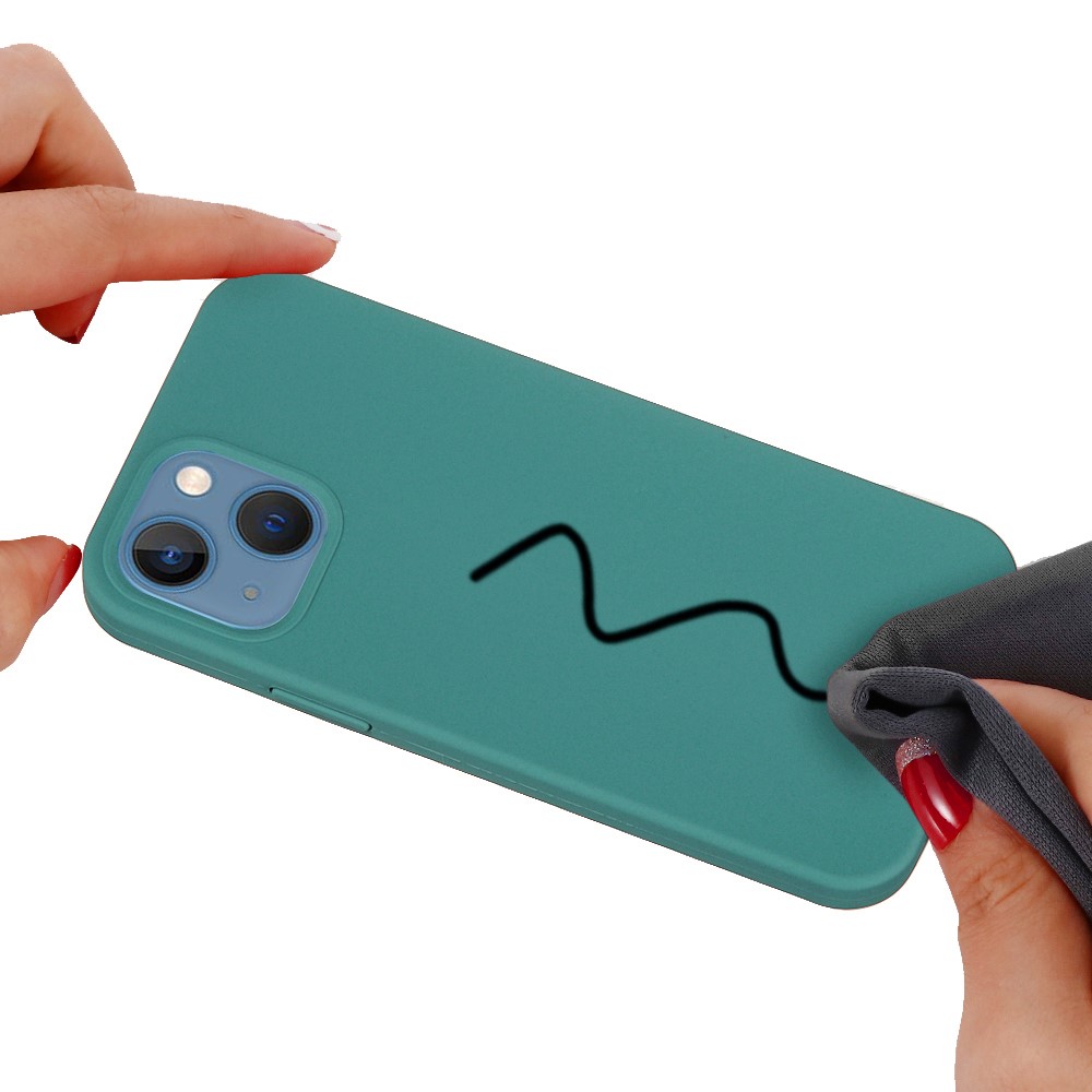  iPhone 13 Skal Liquid Silikon Skogsgrön