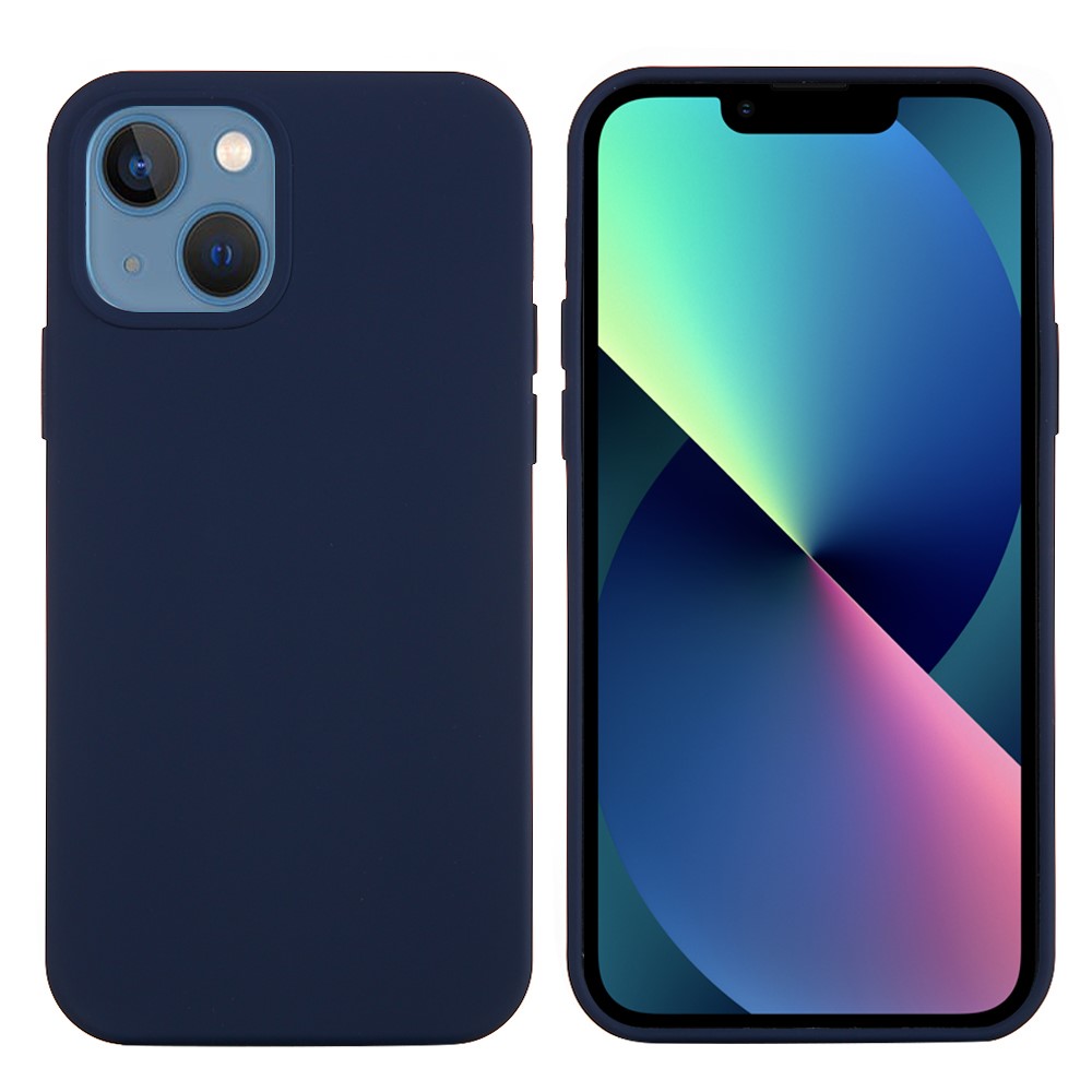  iPhone 13 Skal Liquid Silikon Mörk Blå