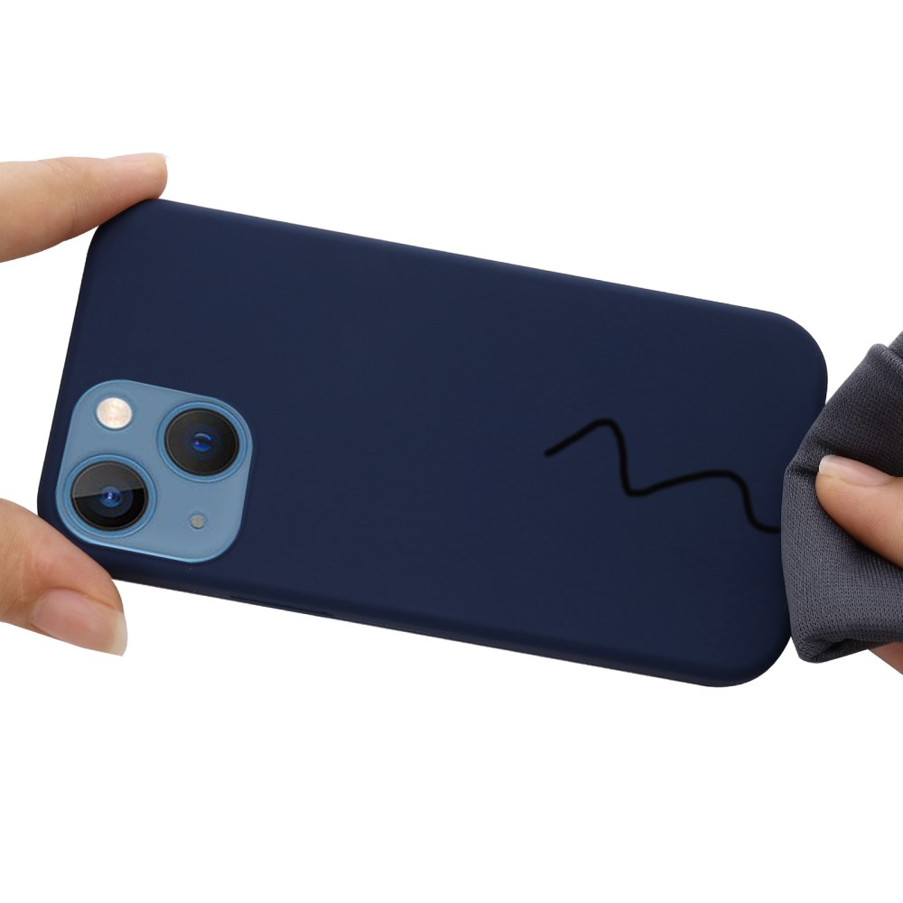  iPhone 13 Skal MagSafe Liquid Silikon Mörk Blå