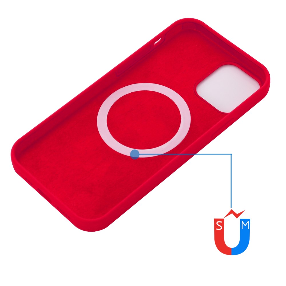  iPhone 13 Skal MagSafe Liquid Silikon Röd
