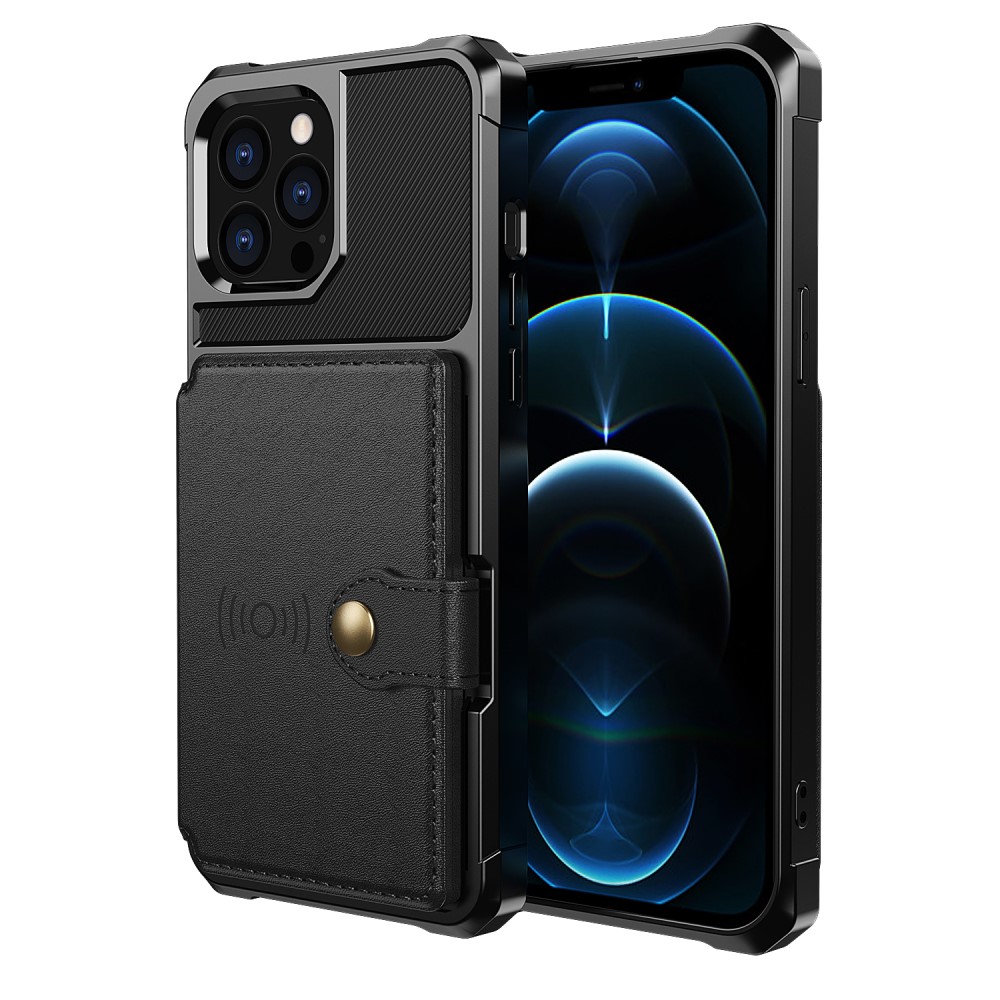  iPhone 13 Pro Max Skal Med Magnetisk Plånbok Svart