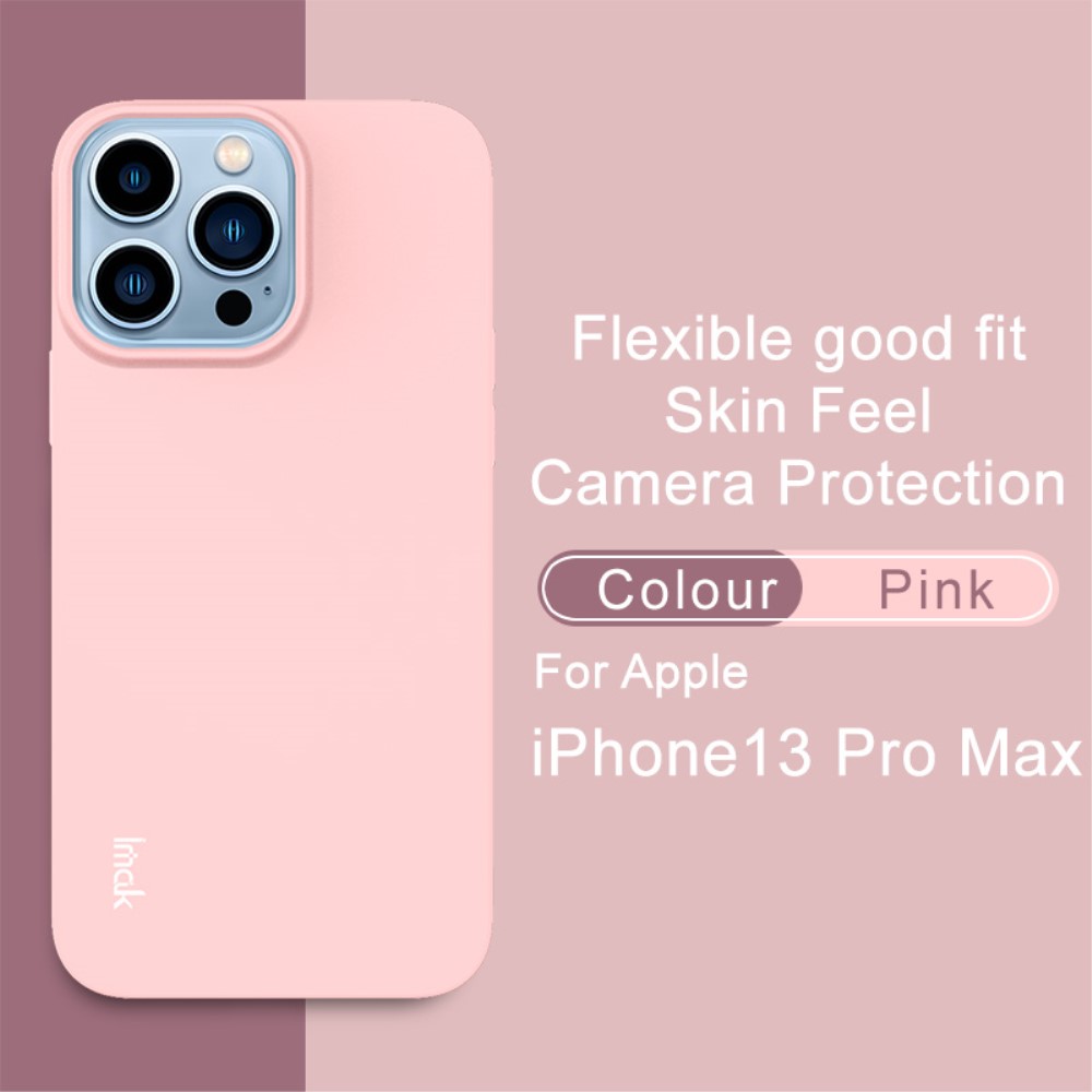 IMAK IMAK iPhone 13 Pro Max Skal Skin Touch TPU Ljus Rosa