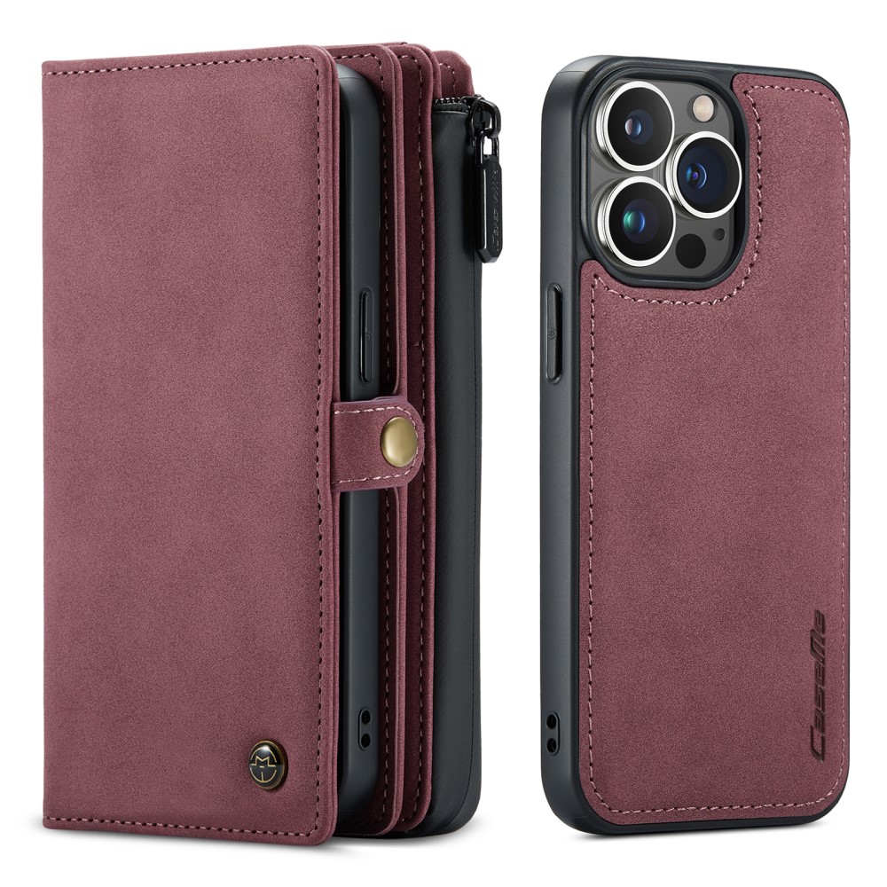 CASEME CASEME iPhone 13 Pro Fodral/Skal Magnet 2in1 Multifunktionell Röd