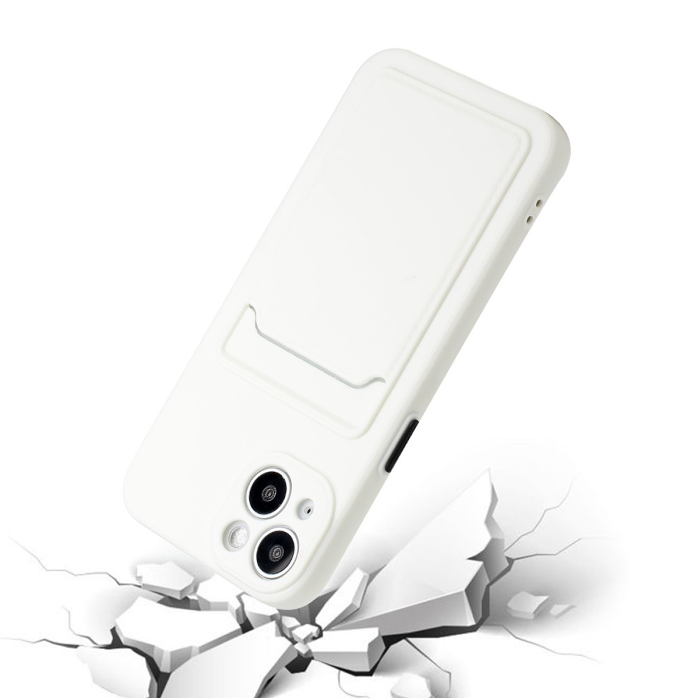  iPhone 13 Skal Med Kortfack Vit