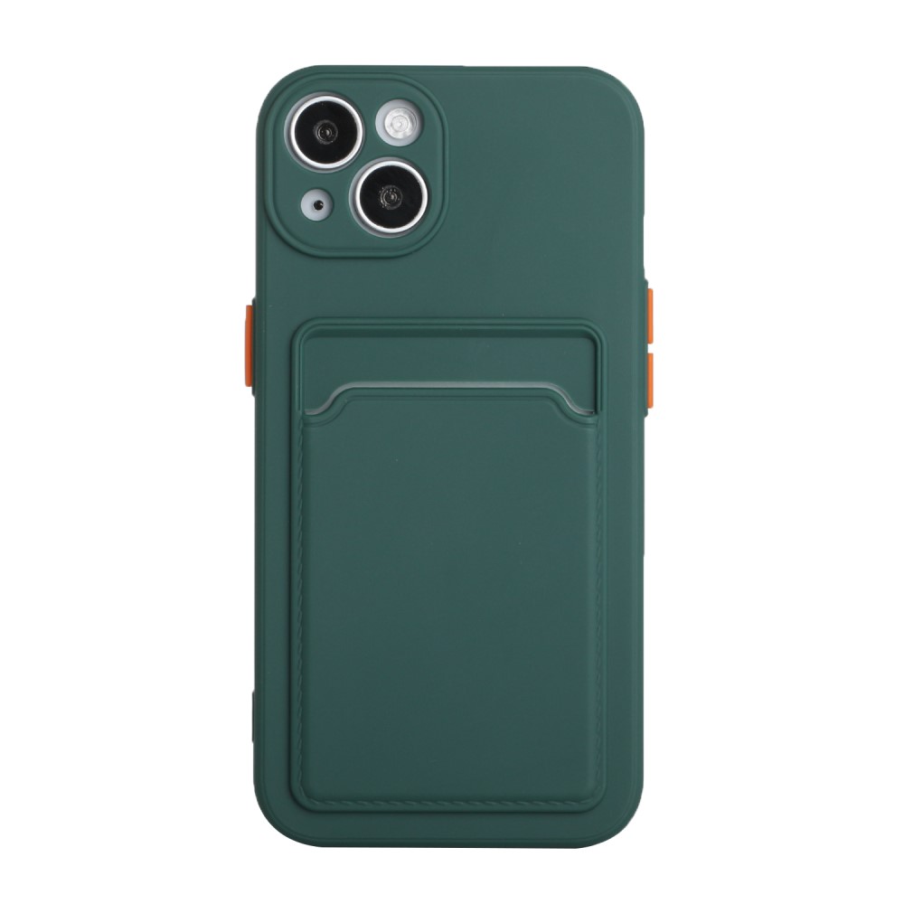  iPhone 13 Mini Skal Med Kortfack Mörk Grön