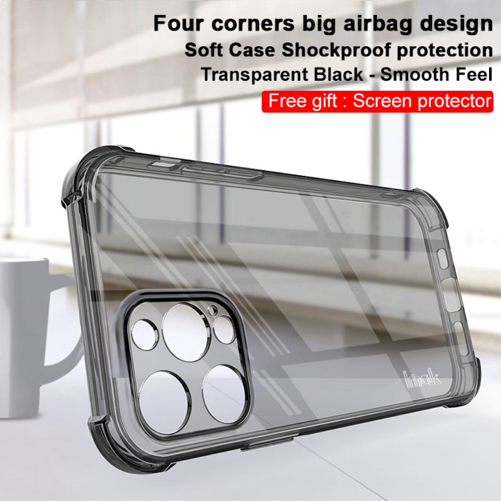 IMAK IMAK iPhone 13 Pro Max Skal Shockproof TPU + Skärmskydd Tonad