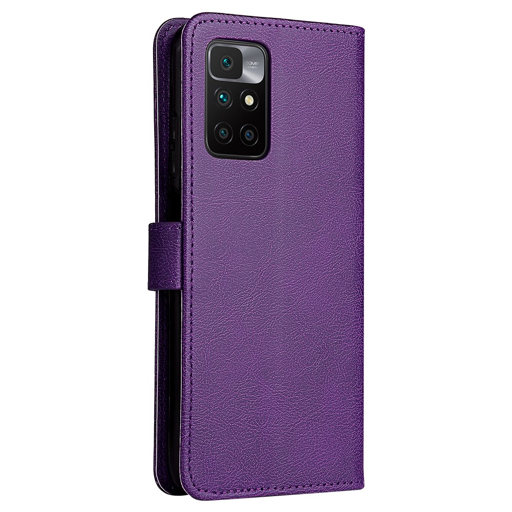  Xiaomi Redmi 10 Fodral Solid Läder Lila
