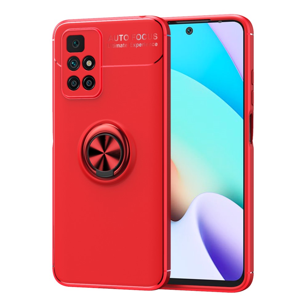  Xiaomi Redmi 10 Skal Ring Hållare Röd