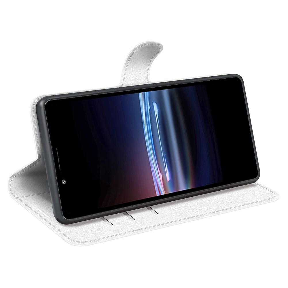  Sony Xperia Pro-I Fodral Litchi Textur Vit