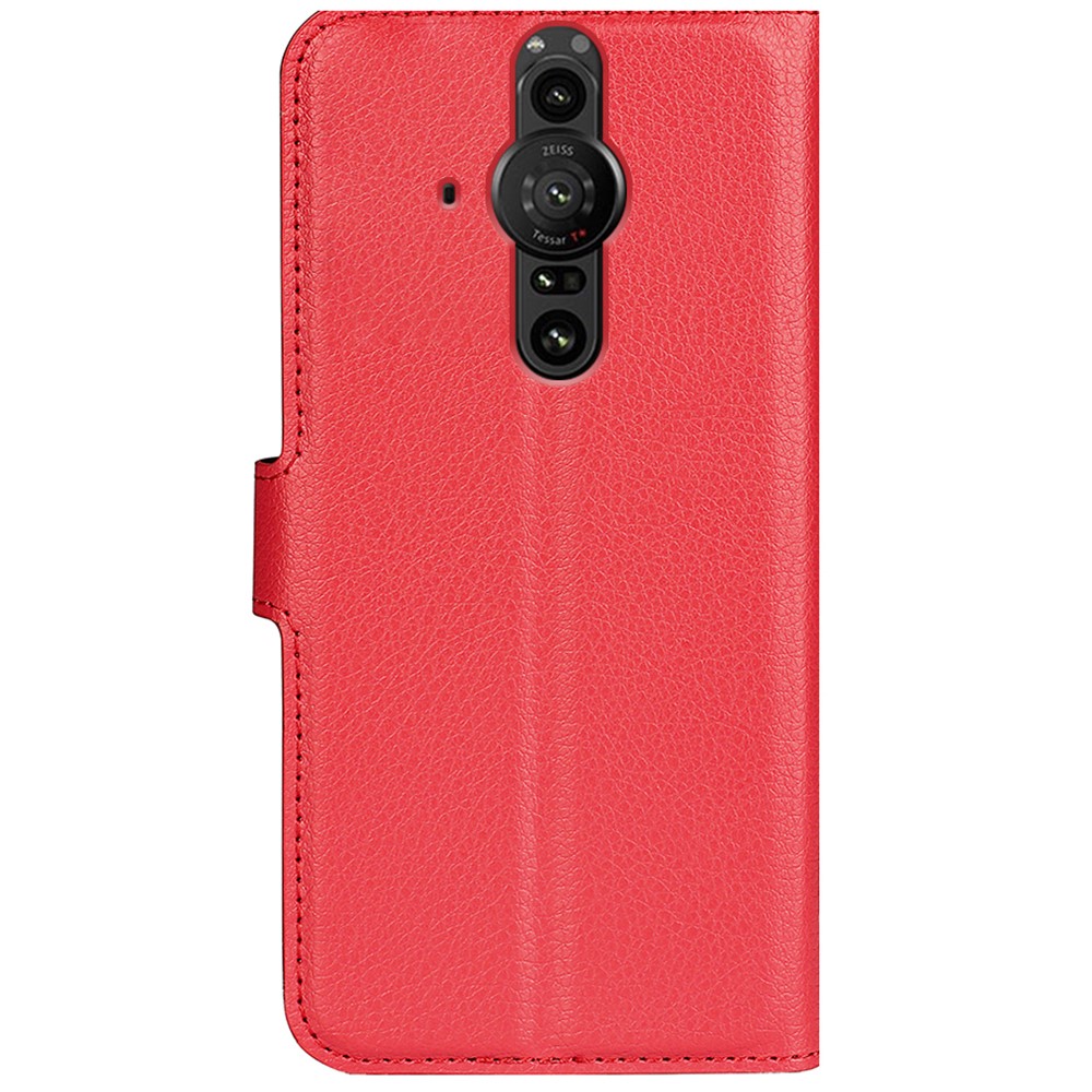  Sony Xperia Pro-I Fodral Litchi Textur Röd