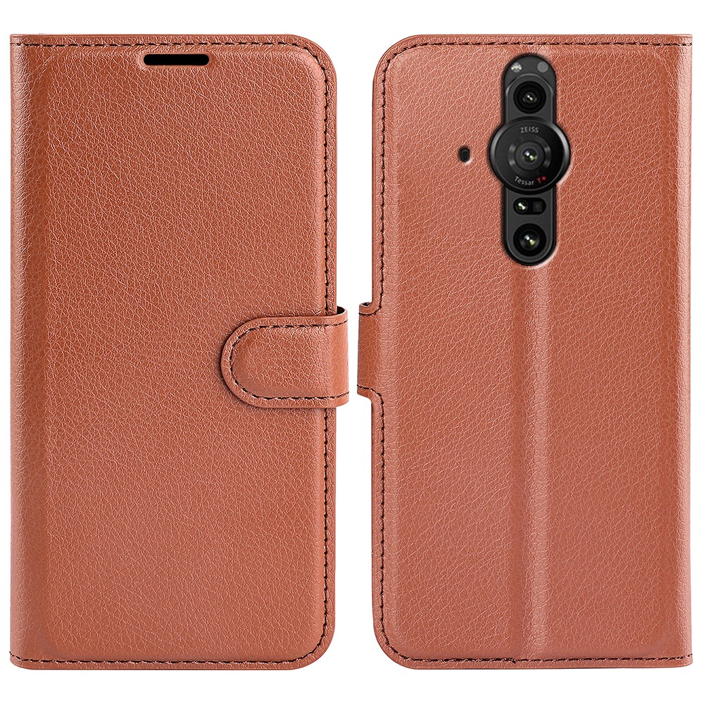  Sony Xperia Pro-I Fodral Litchi Textur Brun