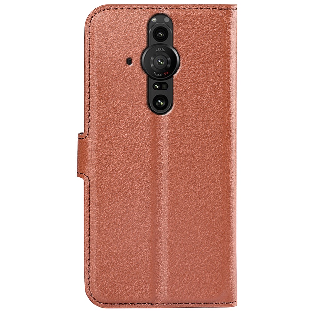  Sony Xperia Pro-I Fodral Litchi Textur Brun