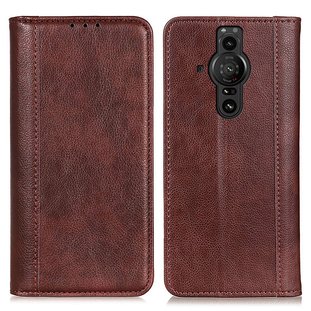  Sony Xperia Pro-I Fodral Flip Retro Läder Brun