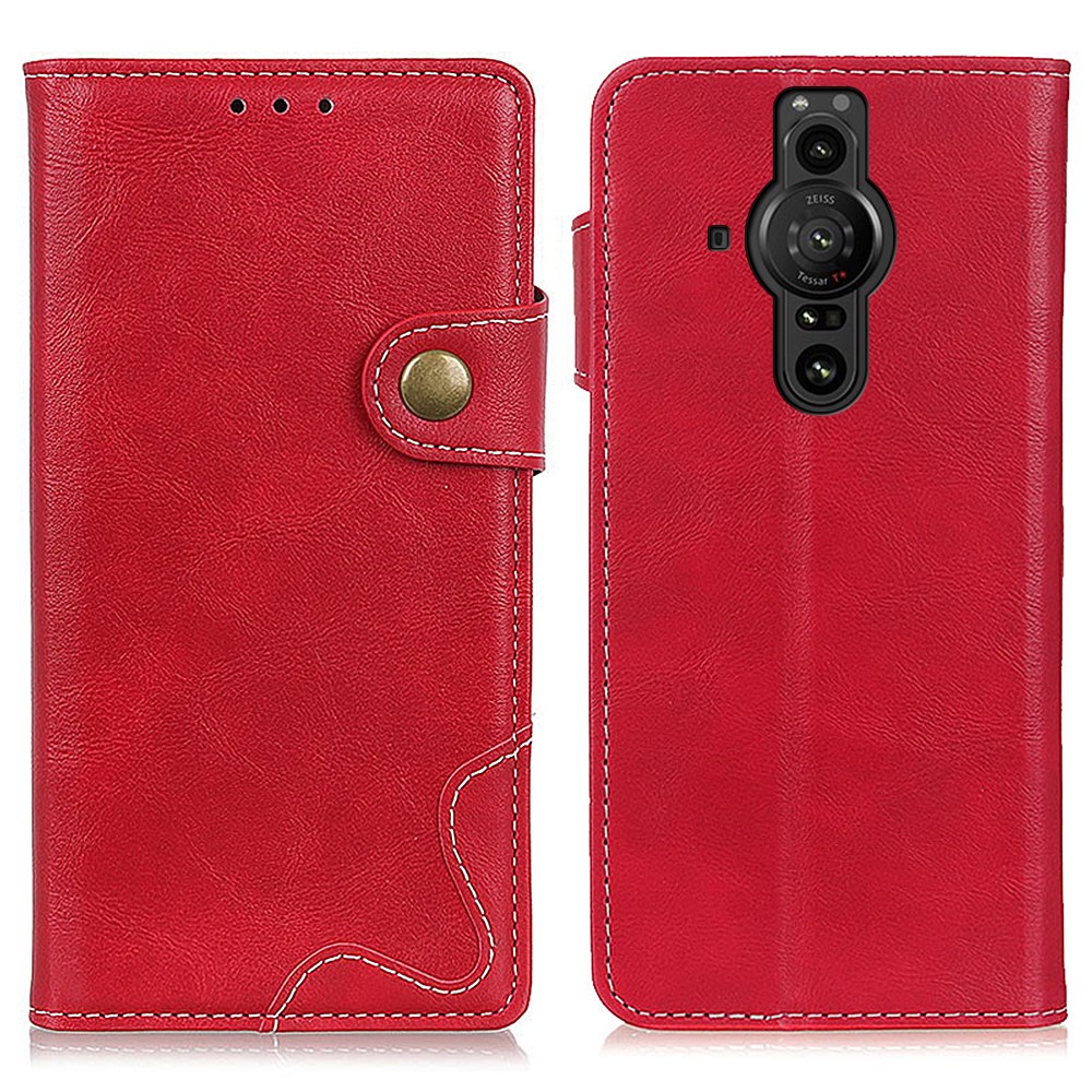  Sony Xperia Pro-I Fodral S-Line Läder Röd