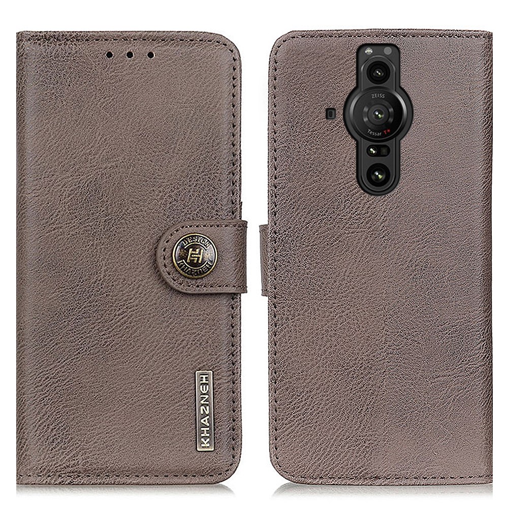 KHAZNEH KHAZNEH Sony Xperia Pro-I Fodral Läder Grå