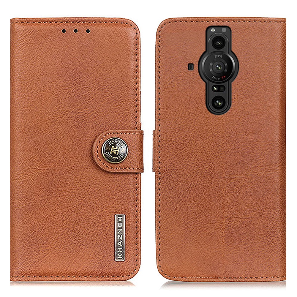 KHAZNEH KHAZNEH Sony Xperia Pro-I Fodral Läder Brun