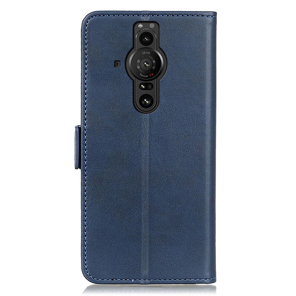  Sony Xperia Pro-I Fodral Läder Med Magnetisk Stängning Blå