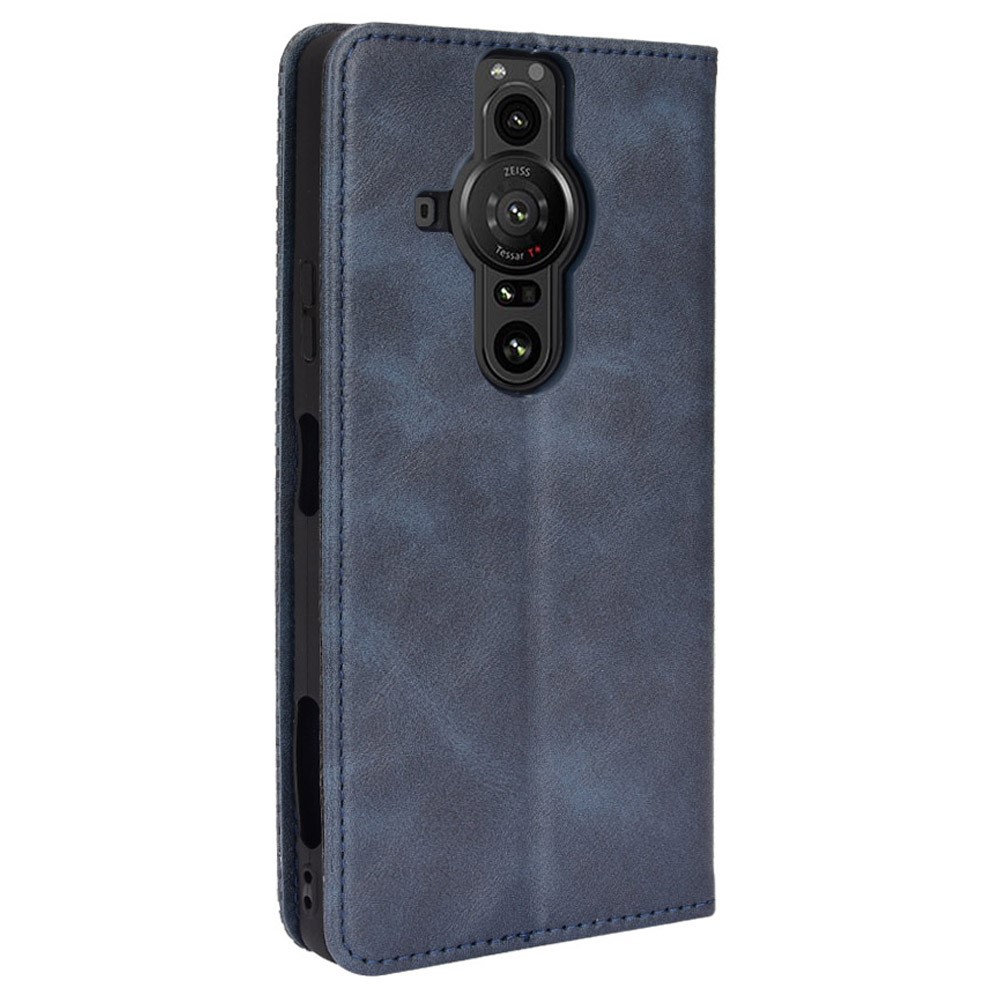  Sony Xperia Pro-I Fodral Retro Flip Läder Blå
