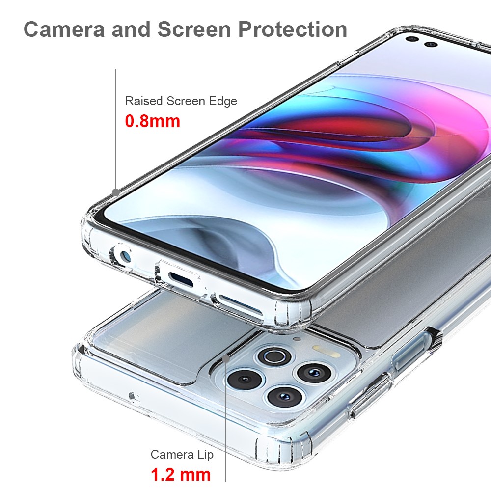  Motorola Moto G100 Skal Akryl/TPU Shockproof Transparent