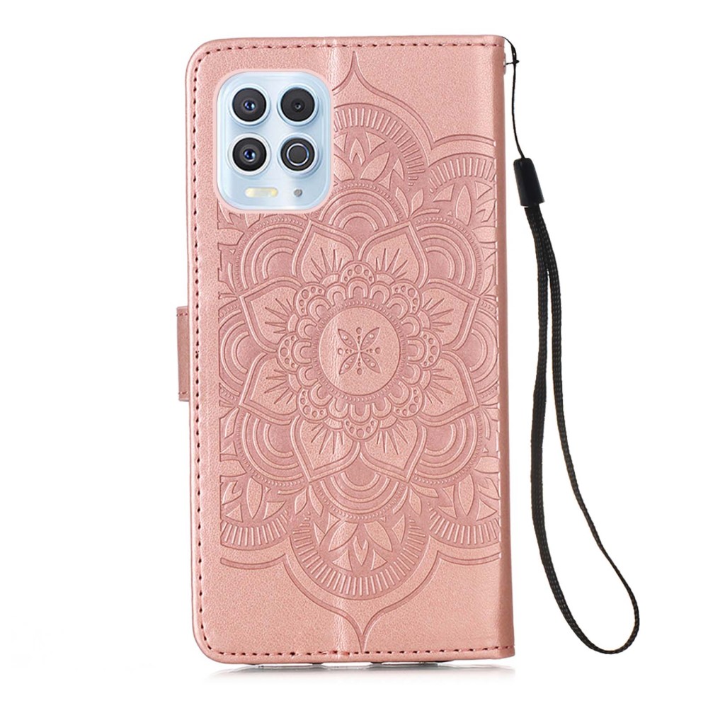  Motorola Moto G100 Fodral Läder Dream Catcher Roséguld