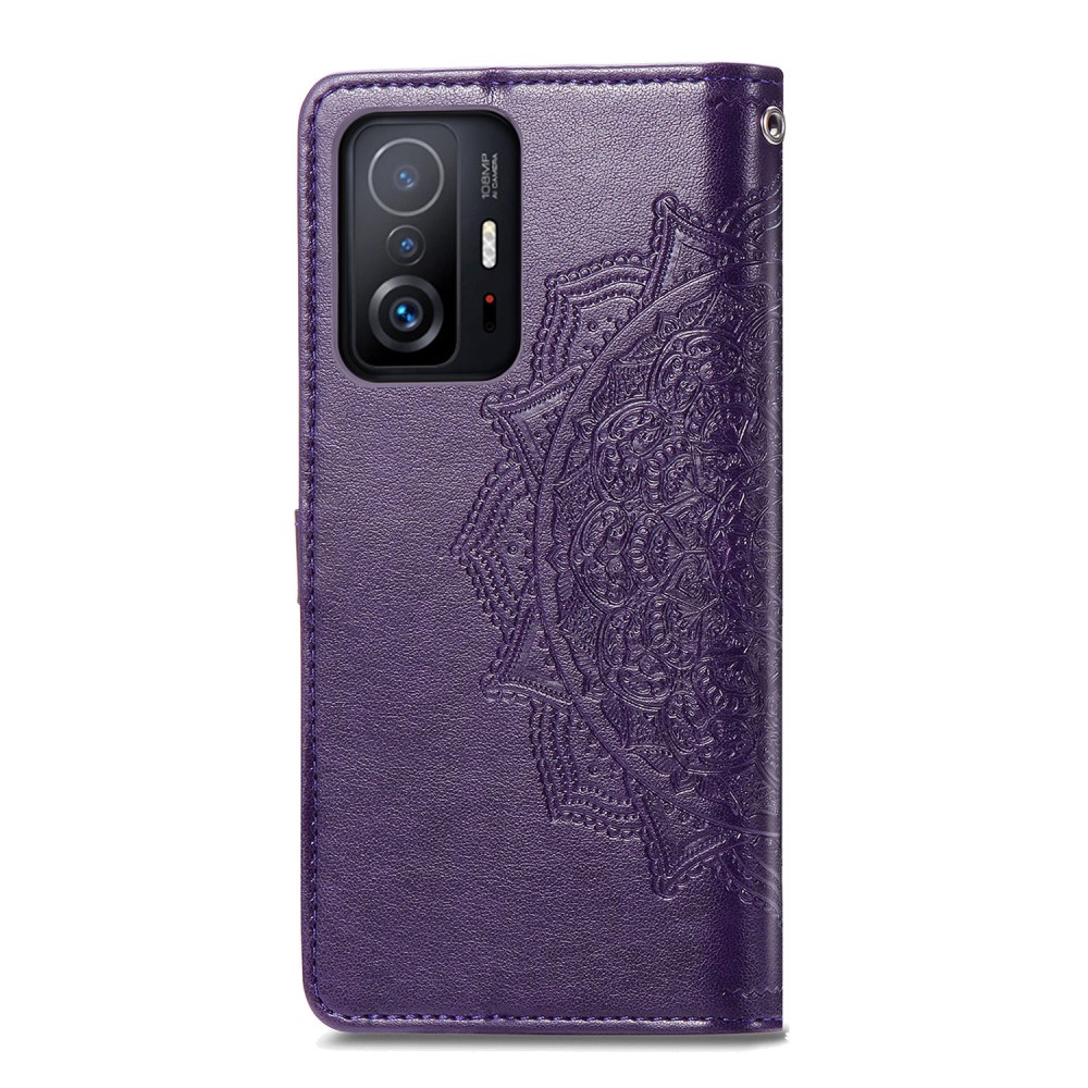  Xiaomi 11T / 11T Pro Fodral Läder Mandala Lila