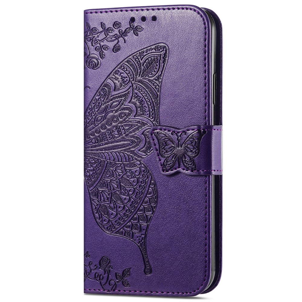  Xiaomi 11T / 11T Pro Fodral Läder Butterfly Lila