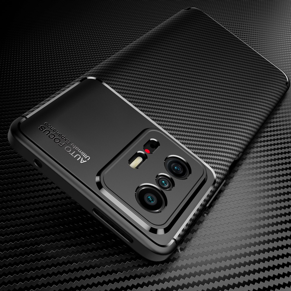  Xiaomi 11T / 11T Pro Skal Kolfiber Textur Blå